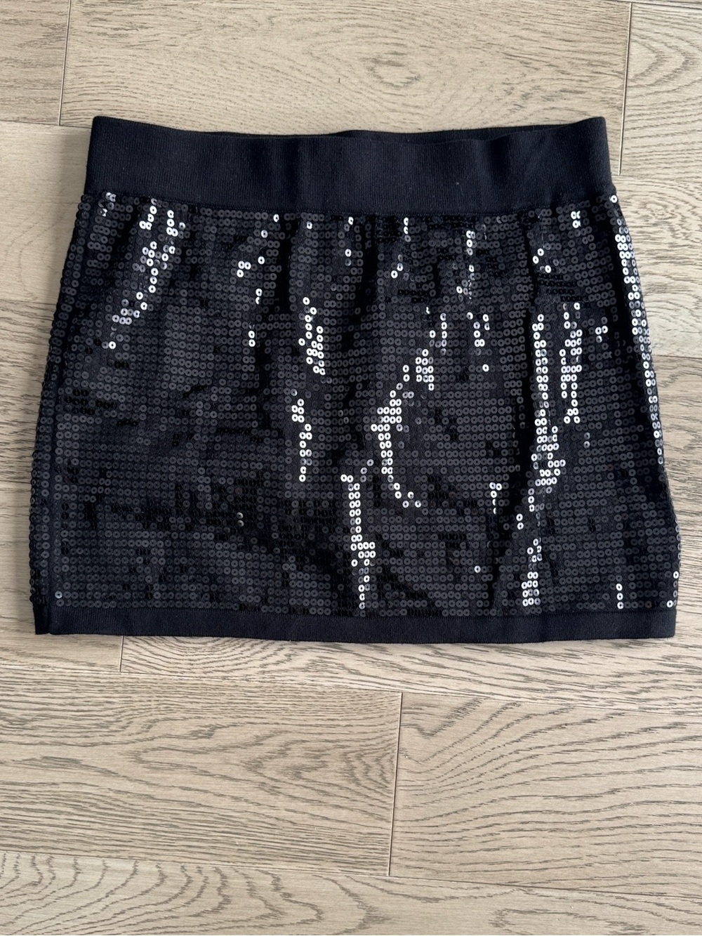 Forever 21 Black Sequin Mini Skirt -Medium